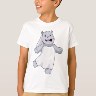 T-shirt Hippo, mariée au voile