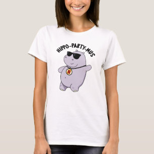T-shirt Hippo-party-mus Funny Animal Hippo Pun