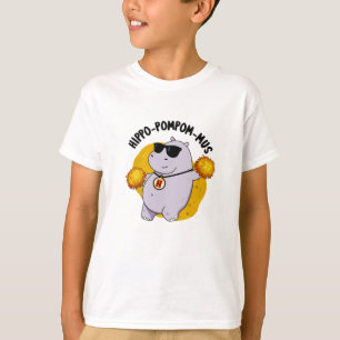 T-shirt Hippo-pompom-mus drôle Animal Hippo Pun