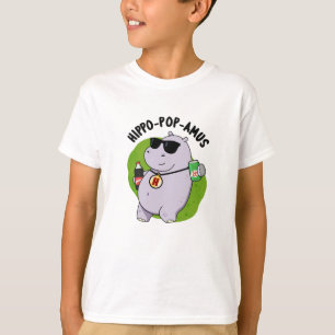 T-shirt Hippo-pop-amus Funny Hippo Soda Pop Pun
