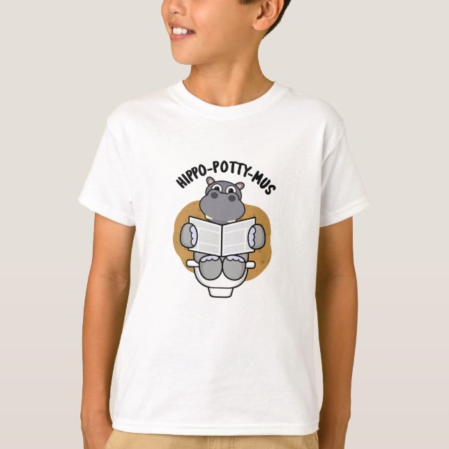 T-shirt Hippo-potty-mus drôle Animal Hippo Pun (Devant)