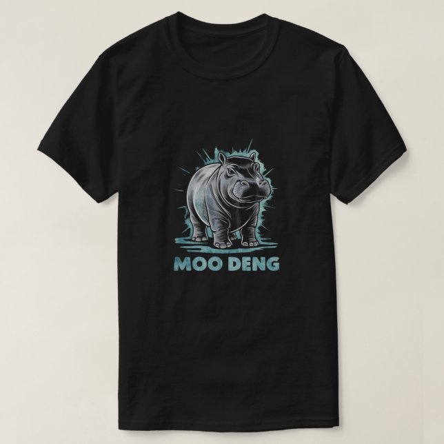 T-shirt Hippo Radiant Moo Deng (Design devant)