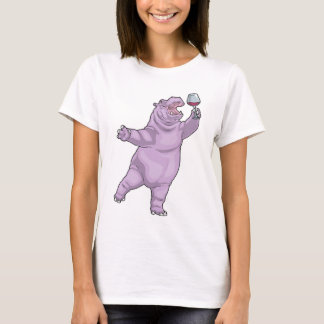T-shirt Hippo Red wine