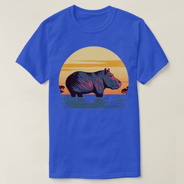 T-shirt Hippo rétro 1 (Design devant)