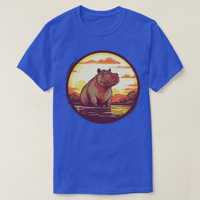 T-shirt Hippo rétro 2 (Design devant)