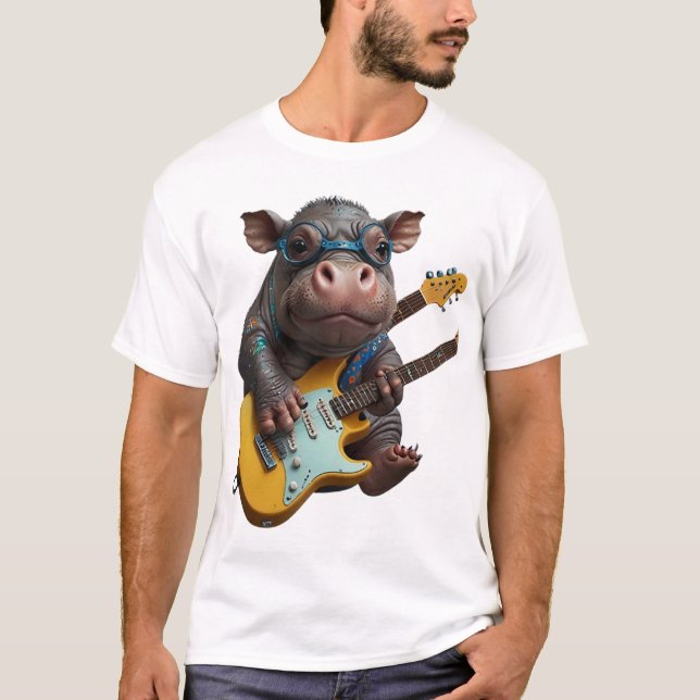 T-shirt Hippo Rockstar (Devant)