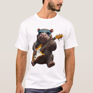 T-shirt Hippo Rockstar