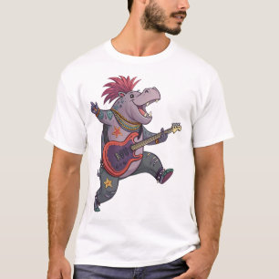 T-shirt Hippo Rockstar