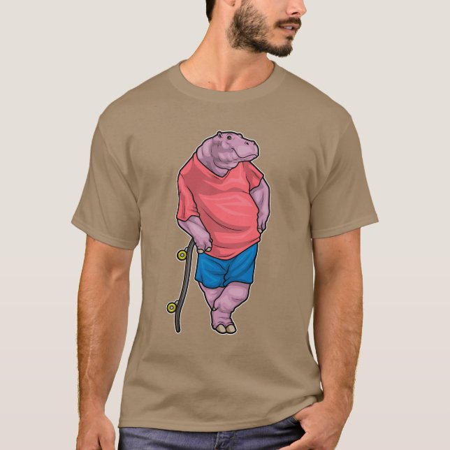 T-shirt Hippo Skateboard (Devant)