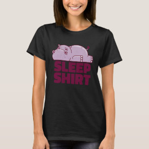 T-shirt Hippo Sleep Nap Taker Lazy Animal Sarcastique Retr
