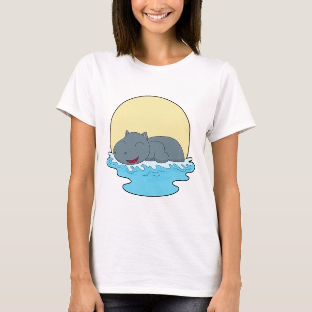 T-shirt Hippo Swimming (Devant)