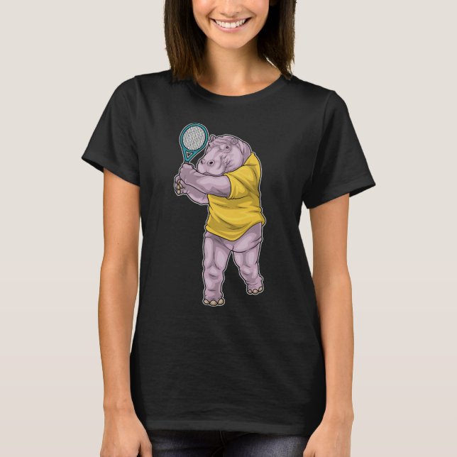 T-shirt Hippo Tennis Raquette (Devant)