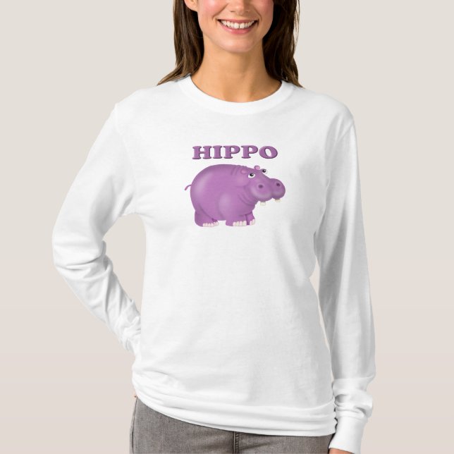 T-shirt Hippo violet (Devant)