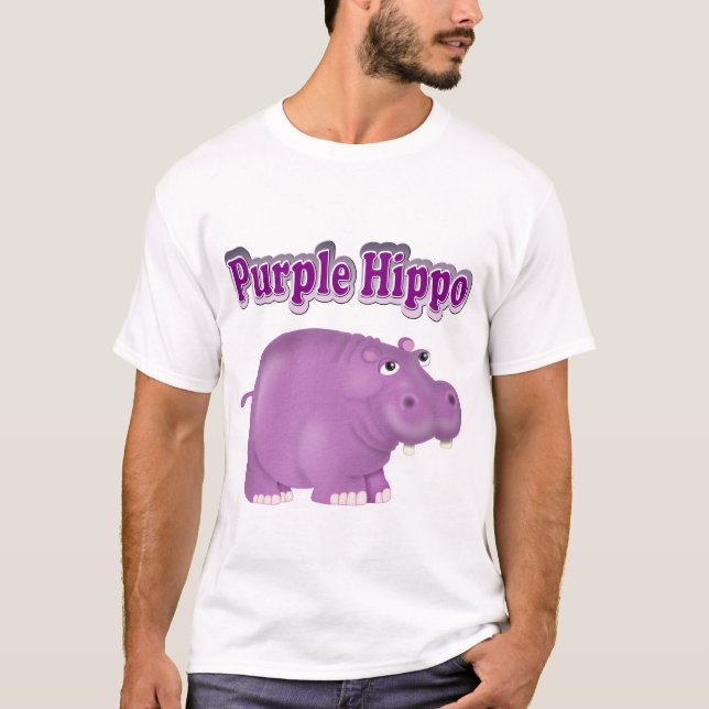 T-shirt Hippo violet (Devant)