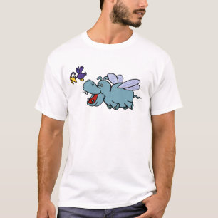 T-shirt Hippo volant et oiseaux