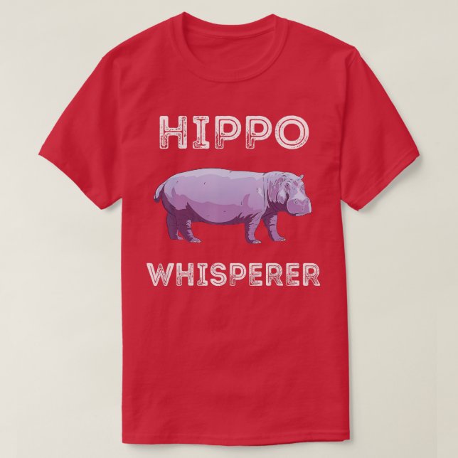 T-shirt Hippo Whisperer Afrique Safari Voyage Zookeeper Wi (Design devant)