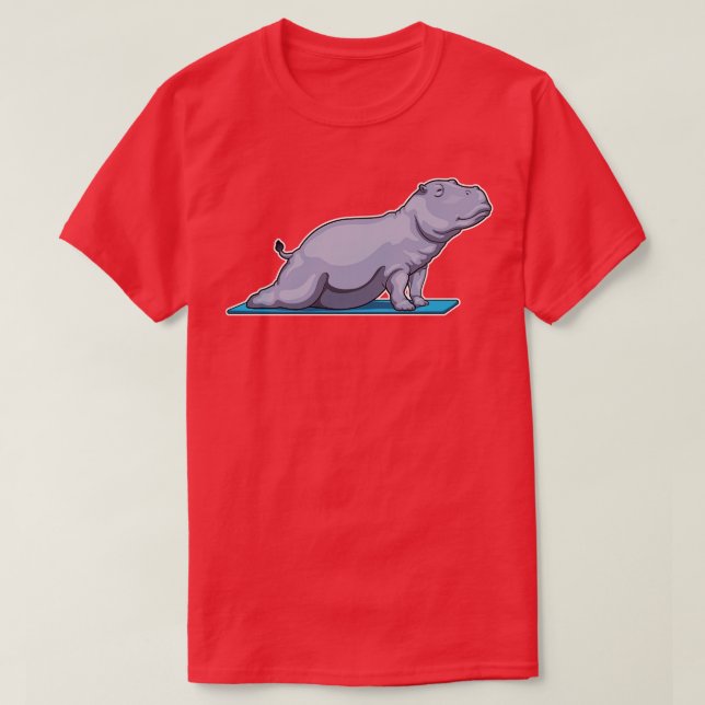 T-shirt Hippo Yoga Fitness (Design devant)