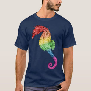 T-shirt Hippocampe d'arc-en-ciel