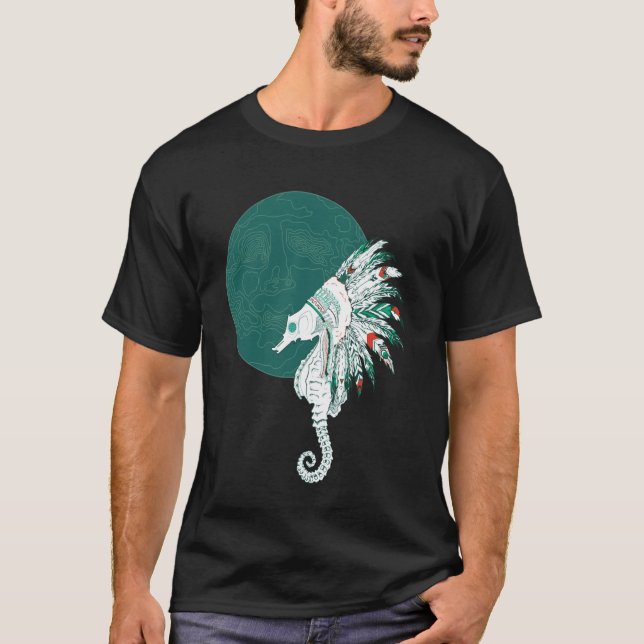 T-shirt Hippocampe indigène (Devant)