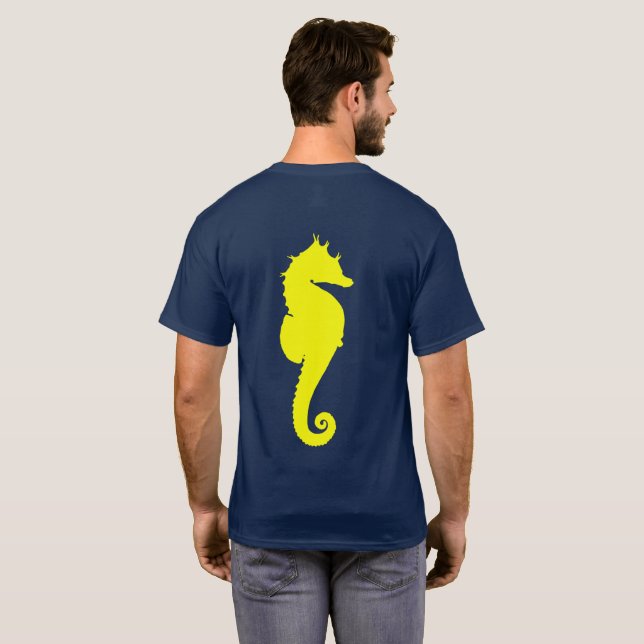 T-shirt Hippocampe jaune (Dos entier)