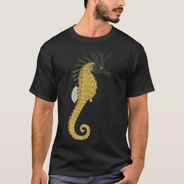 T-shirt Hippocampe jaune (Devant)