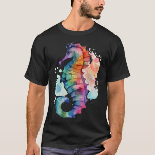 T-shirt Hippocampe Magie Aquarelle