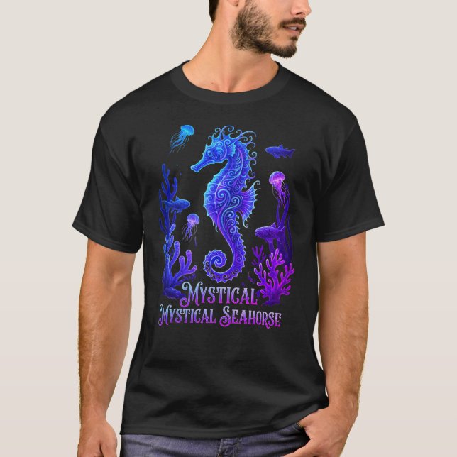 T-shirt Hippocampe Mystique – Créature Magique de l'Océan  (Devant)