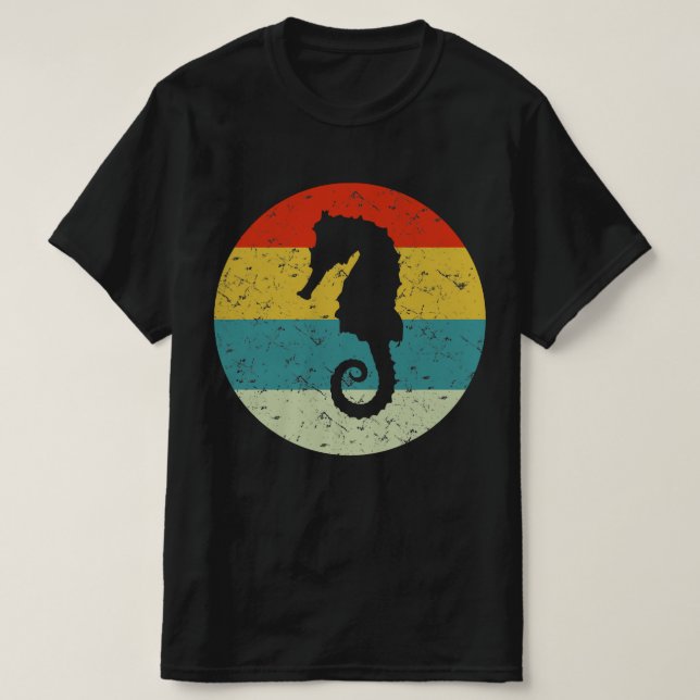 T-shirt hippocampe rétro vintage (Design devant)