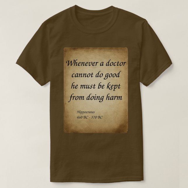 T-shirt Hippocrate le médecin grec à chaque fois qu'un méd (Design devant)