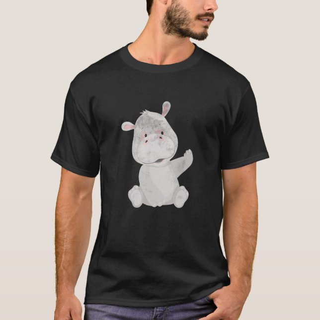 T-shirt Hippopotame adorable Baby Hippopotame Hippopotame  (Devant)