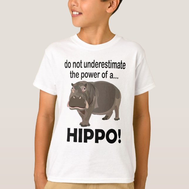 T-shirt Hippopotame Animal drôle Hippo Enfants (Devant)