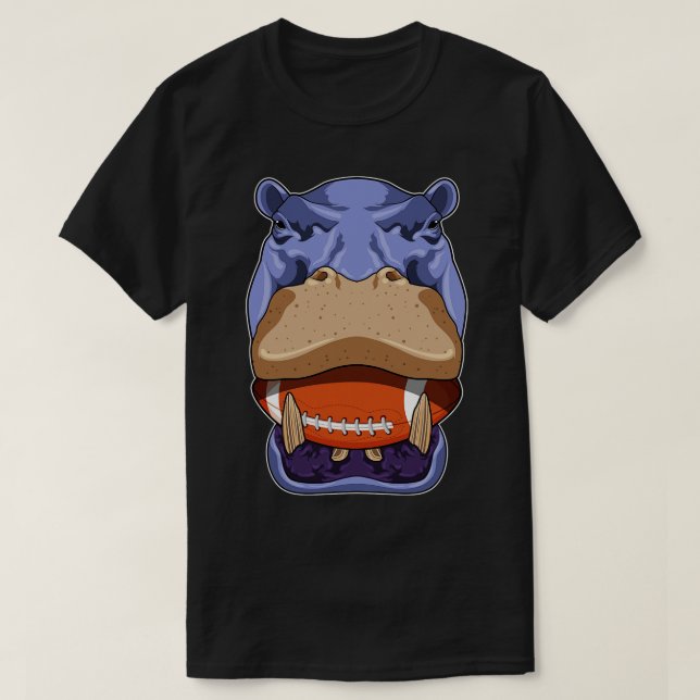 T-shirt Hippopotame au sport 2 (Design devant)