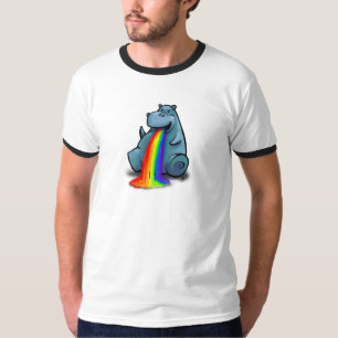 T-shirt Hippopotame d'arc-en-ciel