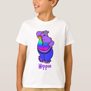 T-shirt Hippopotame de hippie de "Hippe"