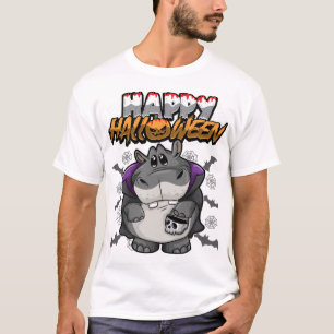 T-shirt Hippopotame déguisé joyeux Halloween