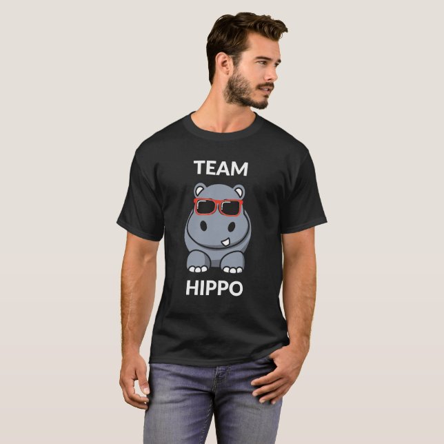 T-shirt Hippopotame drôle d'hippopotame d'équipe (Devant entier)