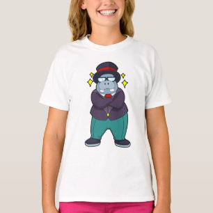 T-shirt Hippopotame en marié avec costume.PNG