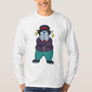 T-shirt Hippopotame en marié avec costume.PNG