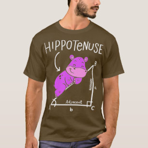T-shirt Hippopotame Géométrie drôle Math Lover Hypotenuse