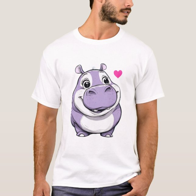 T-shirt Hippopotame Heureux (Devant)