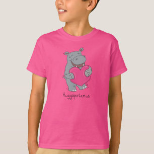 T-shirt Hippopotame Hugs Enfants mignons Hippopotame