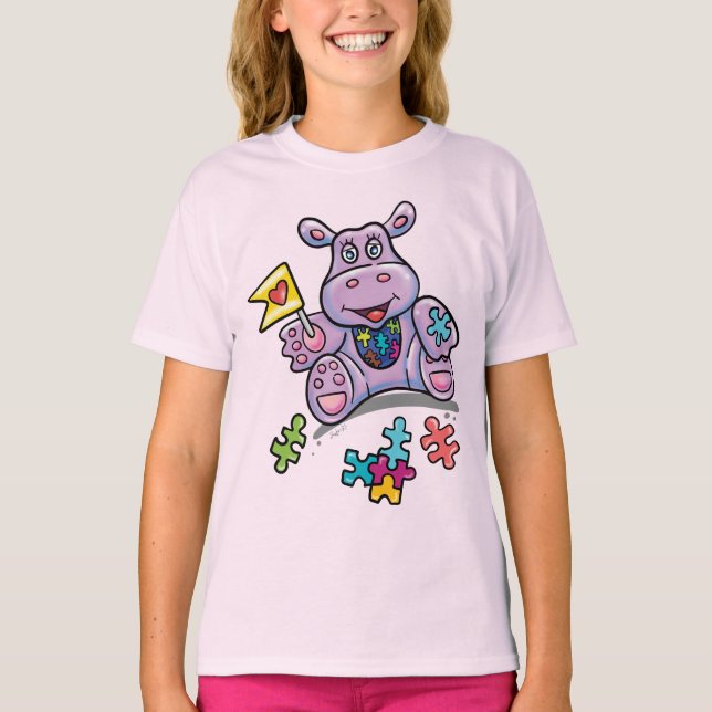T-shirt Hippopotame & les pièces curieuses (Devant)