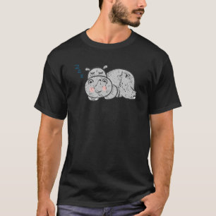 T-shirt Hippopotame mignon Hippopotame dormir Hippopotame