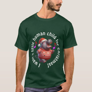 T-shirt Hippopotame pour la parodie de Noël