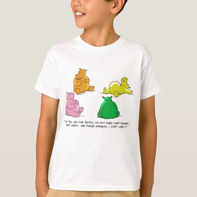 T-shirt Hippopotames affamés ! - Filles T de base (Devant)