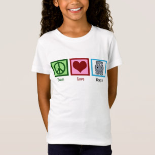 T-Shirt Hippopotames d'amour de paix mignons