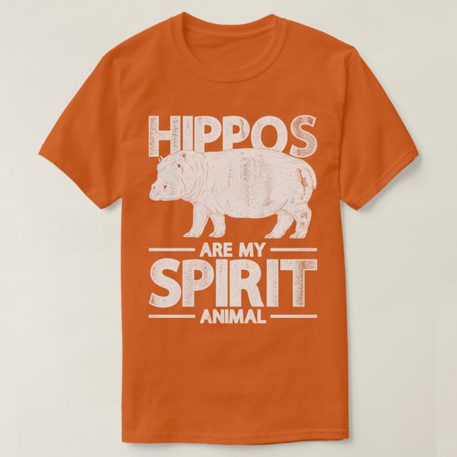 T-shirt Hippopotames Est Mon Esprit Animal Animal Africain (Design devant)