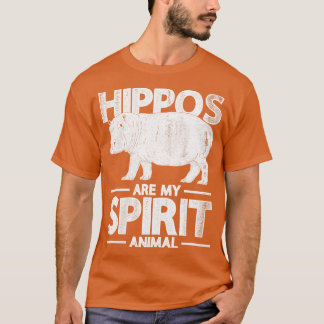 T-shirt Hippopotames Est Mon Esprit Animal Animal Africain