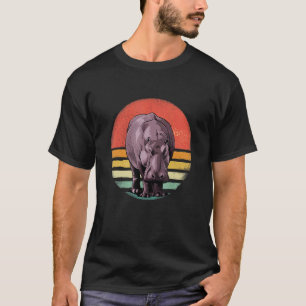 T-shirt Hippopotamus Vintage rétro Hip d'animal sauvage af