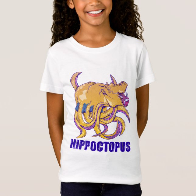 T-Shirt Hippopotomus octpous étrange créature (Devant)